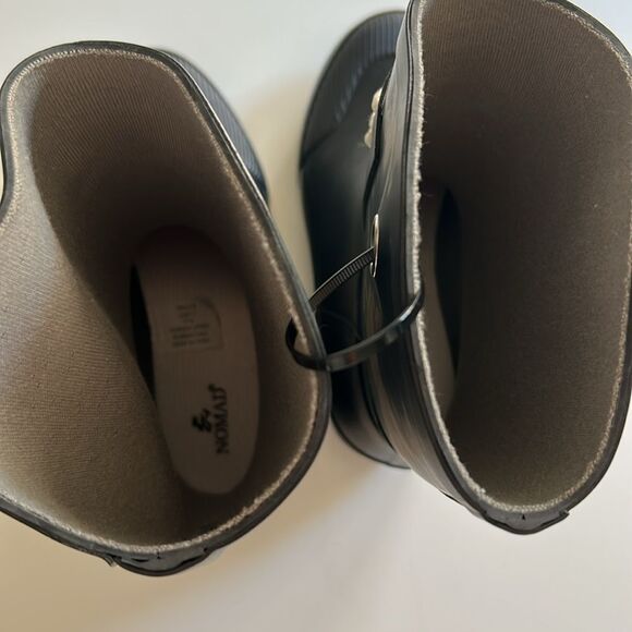 Nomad Lace-Up Detail Rubber Rain Boots - KellyB, Black, Size 7, NWOT - Picture 9 of 11